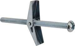 Value Collection - 3/8" Screw, 3/8" Diam, 6" Long, Toggle Bolt Drywall & Hollow Wall Anchor - 3/8" Drill, Zinc Plated, Steel, Use in Concrete, & Masonry, Hollow Tile, Plaster & Wallboard - Americas Tooling