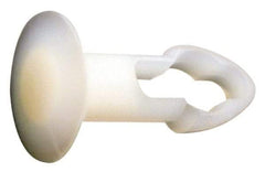 Made in USA - 5/32" Hole Diam, Keyhole Shank, Nylon Panel Rivet - 1/4" Material Thickness, 5/16" Head Diam - Americas Tooling