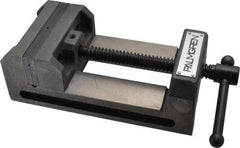 Palmgren - 4-1/2" Jaw Opening Capacity x 1-1/2" Throat Depth, Horizontal Drill Press Vise - 4" Wide Jaw, Stationary Base, Standard Speed, 7-5/16" OAL x 2-3/4" Overall Height - Americas Tooling