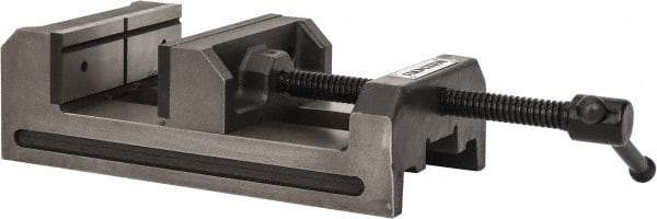 Palmgren - 6" Jaw Opening Capacity x 2" Throat Depth, Horizontal Drill Press Vise - 6" Wide Jaw, Stationary Base, Standard Speed, 11-15/16" OAL x 3-1/2" Overall Height - Americas Tooling