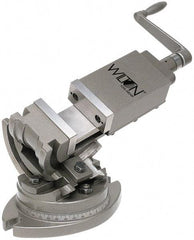 Wilton - 4" Jaw Width, 4" Jaw Opening Capacity, 3-Way Angle Swivel Machine Vise - Manual Operation, 1 Station, 19-45/64" Long x 10-13/32" High x 1-1/2" Deep, Alloy Steel - Americas Tooling