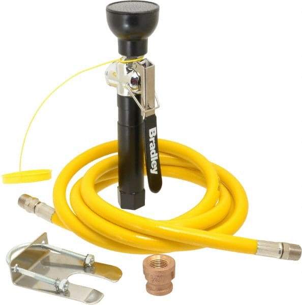 Bradley - Plumbed Drench Hoses Mount: Wall Style: Single Spray Head - Americas Tooling