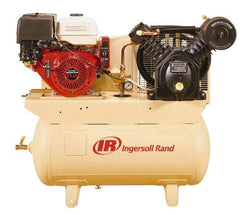 Ingersoll-Rand - 13 HP Two Stage Gas Engine Air Compressor - Honda Engine, Horizontal Configuration, 30 Gallon, 19 CFM, 175 Max psi - Americas Tooling