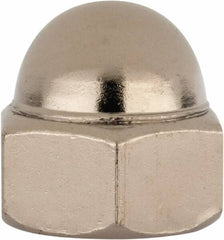 Value Collection - 5/8-11" UNC, 15/16" Width Across Flats, Nickel Plated, Steel Acorn Nut - 51/64" Overall Height, Grade 2 - Americas Tooling