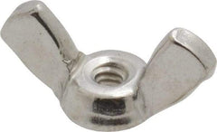 Value Collection - #6-32 UNC, Stainless Steel Standard Wing Nut - Grade 18-8, 0.72" Wing Span, 0.41" Wing Span - Americas Tooling