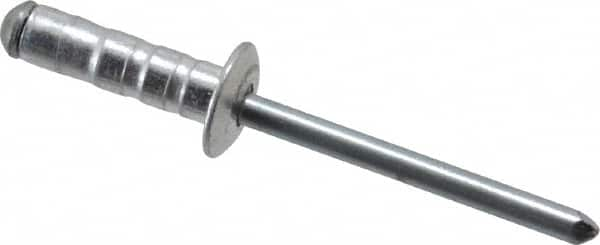 RivetKing - Size 63-67 Dome Head Aluminum Multi Grip Blind Rivet - Steel Mandrel, 0.187" to 0.456" Grip, 3/8" Head Diam, 0.192" to 0.196" Hole Diam, 0.716" Length Under Head, 3/16" Body Diam - Americas Tooling