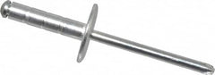 RivetKing - Size 66-69 Large Flange Dome Head Aluminum Multi Grip Blind Rivet - Steel Mandrel, 0.275" to 0.598" Grip, 0.612" Head Diam, 0.192" to 0.196" Hole Diam, 7/8" Length Under Head, 3/16" Body Diam - Americas Tooling