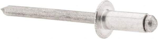 RivetKing - Size 64 Dome Head Aluminum Open End Blind Rivet - Aluminum Mandrel, 0.188" to 1/4" Grip, 3/8" Head Diam, 0.192" to 0.198" Hole Diam, 0.45" Length Under Head, 3/16" Body Diam - Americas Tooling