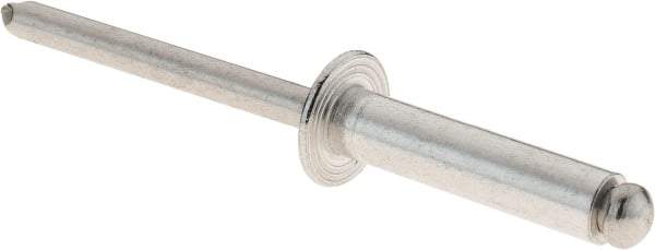 RivetKing - Size 610 Dome Head Aluminum Open End Blind Rivet - Aluminum Mandrel, 0.501" to 5/8" Grip, 3/8" Head Diam, 0.192" to 0.198" Hole Diam, 0.825" Length Under Head, 3/16" Body Diam - Americas Tooling