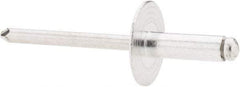 RivetKing - Size 66 Large Flange Dome Head Aluminum Open End Blind Rivet - Aluminum Mandrel, 0.251" to 3/8" Grip, 5/8" Head Diam, 0.192" to 0.196" Hole Diam, 0.575" Length Under Head, 3/16" Body Diam - Americas Tooling