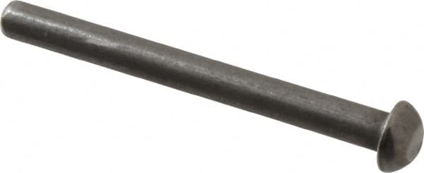 RivetKing - 3/16" Body Diam, Round Uncoated Steel Solid Rivet - 2" Length Under Head, 90° Countersunk Head Angle - Americas Tooling