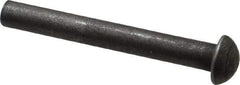 RivetKing - 1/4" Body Diam, Round Uncoated Steel Solid Rivet - 2" Length Under Head - Americas Tooling