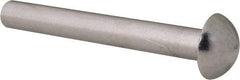 RivetKing - 1/4" Body Diam, Round Aluminum Solid Rivet - 2" Length Under Head, Grade 1100F - Americas Tooling