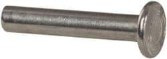 RivetKing - 3/16" Body Diam, Flat Aluminum Solid Rivet - 1" Length Under Head, Grade 1100F - Americas Tooling