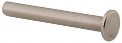 RivetKing - 1/8" Body Diam, Flat Uncoated Stainless Steel Solid Rivet - 1" Length Under Head, Grade 18-8 - Americas Tooling