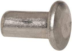 RivetKing - 1/8" Body Diam, Universal Aluminum Solid Rivet - 1/4" Length Under Head, Grade 1100F - Americas Tooling