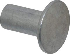 RivetKing - 1/4" Body Diam, Universal Uncoated Aluminum Solid Rivet - 1/2" Length Under Head, Grade 1100F - Americas Tooling