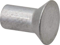 RivetKing - 1/8" Body Diam, Countersunk Uncoated Aluminum Solid Rivet - 1/4" Length Under Head, Grade 1100F, 78° Countersunk Head Angle - Americas Tooling