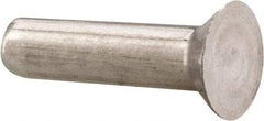 RivetKing - 1/8" Body Diam, Countersunk Uncoated Aluminum Solid Rivet - 1/2" Length Under Head, Grade 1100F, 78° Countersunk Head Angle - Americas Tooling