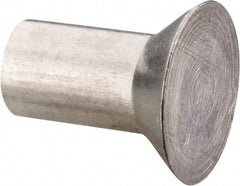 RivetKing - 3/16" Body Diam, Countersunk Aluminum Solid Rivet - 3/8" Length Under Head, Grade 1100F, 78° Countersunk Head Angle - Americas Tooling