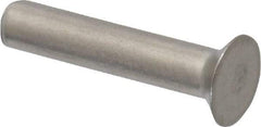 RivetKing - 1/8" Body Diam, Countersunk Uncoated Stainless Steel Solid Rivet - 5/8" Length Under Head, Grade 18-8, 90° Countersunk Head Angle - Americas Tooling