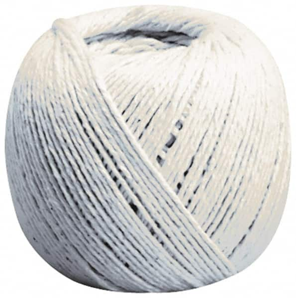 Made in USA - 0.54 Inch Diameter, 10 Ply, Cotton Twine Spool - 25 Lbs. Breaking Strength, White, 2,016 Ft. per Lb. - Americas Tooling