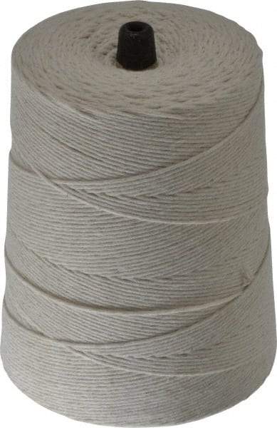 Made in USA - 0.62 Inch Diameter, 12 Ply, Cotton Twine Spool - 30 Lbs. Breaking Strength, White, 1,680 Ft. per Lb. - Americas Tooling