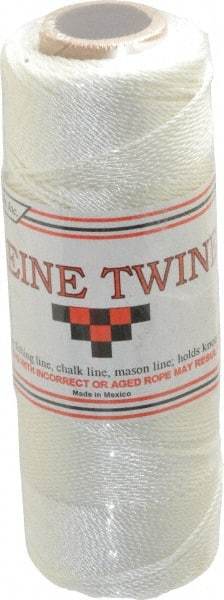 Value Collection - 0.046 Inch Diameter, Seine Twine Spool - 105 Lbs. Breaking Strength, White, 1,800 Ft. per Lb. - Americas Tooling