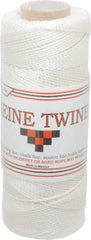 Value Collection - 0.058 Inch Diameter, Seine Twine Spool - 180 Lbs. Breaking Strength, White, 1,100 Ft. per Lb. - Americas Tooling