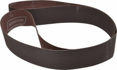 Norton - 2" Wide x 60" OAL, 320 Grit, Aluminum Oxide Abrasive Belt - Aluminum Oxide, Extra Fine, Coated, X Weighted Cloth Backing, Series R228 - Americas Tooling