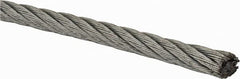 Lift-All - 5/16" Diam, Aircraft Cable Wire - 9,800 Lb Breaking Strength, 7 x 19 Strand Core - Americas Tooling