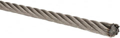 Lift-All - 3/8 Inch Diameter Stainless Steel Wire Rope - 11,000 Lbs. Breaking Strength, Material Grade 316, 7 x 19 Strand Core - Americas Tooling