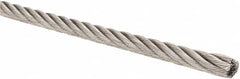 Lift-All - 5/32" Diam, Stainless Steel Wire Rope - 2,400 Lb Breaking Strength, Material Grade 304, 7 x 19 Strand Core - Americas Tooling