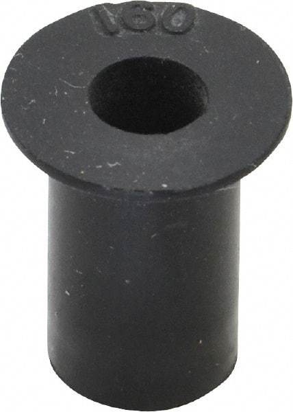 Au-Ve-Co Products - #10-32, 0.562" Diam x 0.04" Thick Flange, Rubber Insulated Rivet Nut - UNF Thread, Neoprene, 5/8" Long x 0.377" Body Diam, 0.665" OAL - Americas Tooling