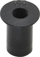 Au-Ve-Co Products - #10-32, 0.562" Diam x 0.04" Thick Flange, Rubber Insulated Rivet Nut - UNF Thread, Neoprene, 5/8" Long x 0.377" Body Diam, 0.665" OAL - Americas Tooling