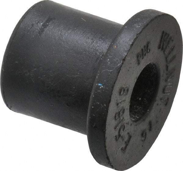 Au-Ve-Co Products - 5/16-18, 7/8" Diam x 1/8" Thick Flange, Rubber Insulated Rivet Nut - UNC Thread, Neoprene, 0.6" Long x 0.62" Body Diam, 0.725" OAL - Americas Tooling