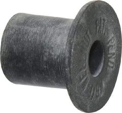 Au-Ve-Co Products - M6x1.00, 0.787" Diam x 0.051" Thick Flange, Rubber Insulated Rivet Nut - Metric Coarse Thread, Neoprene, 0.579" Long x 1/2" Body Diam, 0.63" OAL - Americas Tooling