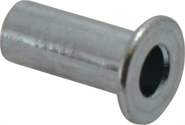 Value Collection - #6-32, 0.01 to 0.08" Grip, #12, Steel Standard Rivet Nut - Flat Head - Americas Tooling