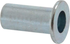 Value Collection - #10-24, 0.01 to 0.08" Grip, Steel Standard Rivet Nut - Drill Size Letter F, Flat Head - Americas Tooling