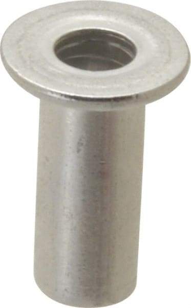 Value Collection - #6-32, 0.01 to 0.08" Grip, #12, Aluminum Standard Rivet Nut - Flat Head - Americas Tooling