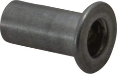 Value Collection - #10-32, 0.01 to 0.08" Grip, Aluminum Standard Rivet Nut - Drill Size Letter F, Flat Head - Americas Tooling