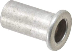 Value Collection - 1/4-20, 0.02 to 0.08" Grip, Aluminum Standard Rivet Nut - Drill Size Letter R, Flat Head - Americas Tooling