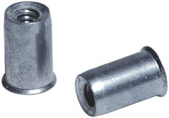 Marson - #6-32, 3/8" OAL, Thread-Sert Threaded Insert - 0.221" Hole Diam, 1/4" Head Diam, Steel - Americas Tooling