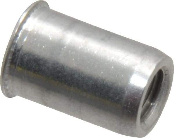 Value Collection - 1/4-20, 0.02 to 0.08" Grip, Aluminum Standard Rivet Nut - Drill Size Letter R, Expander Head - Americas Tooling