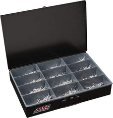 Value Collection - 1,000 Piece, 1/8 to 3/16" Hole Diam, Dome Head, Aluminum Blind Rivet Assortment - 1/8 to 5/8" Length, Aluminum Mandrel - Americas Tooling