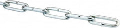 Campbell - #1 Welded Straight Link Coil Chain - 370 Lb Capacity, Steel, Zinc Plated Finish - Americas Tooling