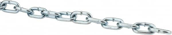 Campbell - #4 Welded Straight Link Machine Chain - 215 Lb Capacity, Steel, Zinc Plated Finish - Americas Tooling