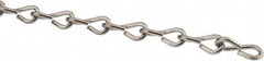 Made in USA - 0.08" Diam Stainless Steel Single Jack Chain - 16 Lb Load Limit, 19 Links per Foot, #14 - Americas Tooling