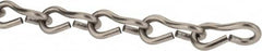 Made in USA - 0.105" Diam Stainless Steel Single Jack Chain - 30 Lb Load Limit, 16 Links per Foot, #12 - Americas Tooling