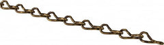 Made in USA - 0.047" Diam Brass Single Jack Chain - 4 Lb Load Limit, 31 Links per Foot, #18 - Americas Tooling